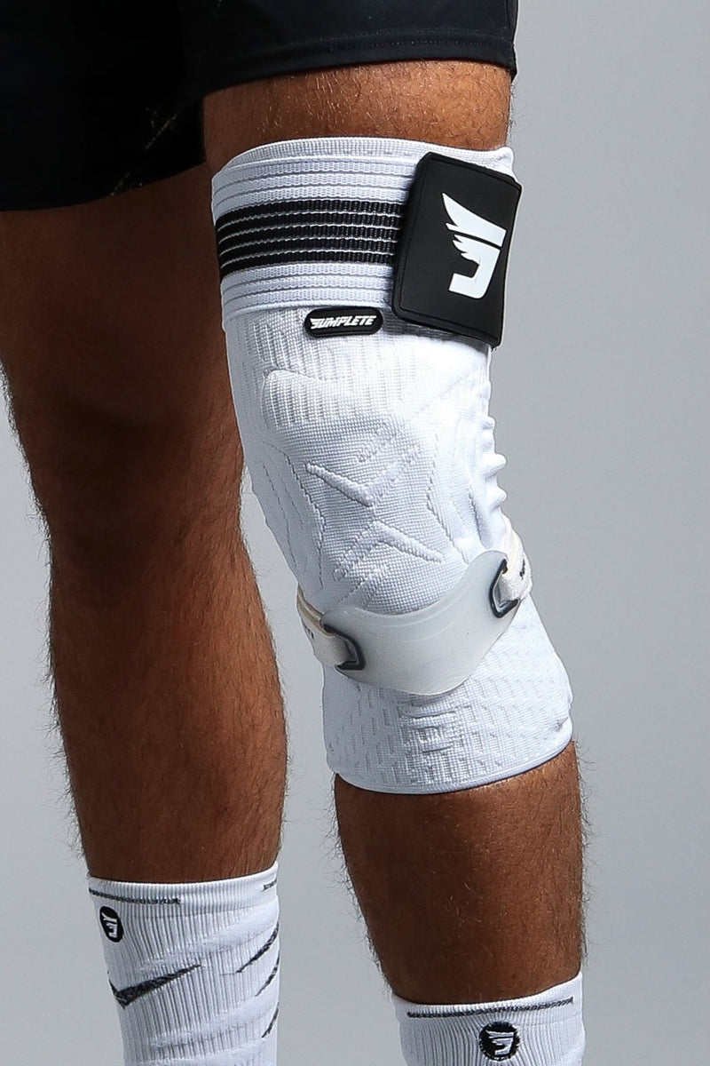 Basketball knee pads three-point tights for men white quick-drying